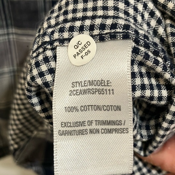 Men's size large Windriver Plaid Shirt - dark blue and Gray - Picture 4 of 16